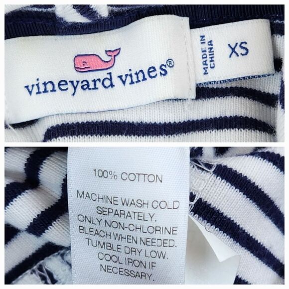 🔺️Vineyard Vines Blue Anguilla Striped Lightweight Zipper Hoodie Jacket XSmall - Picture 10 of 10